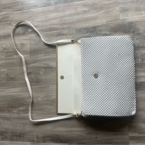 Vintage Metal Mesh Satchel Handbag White - Picture 10 of 10